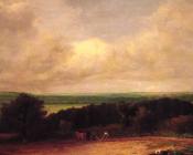 Landscape Ploughing Scene in Suffolk - 约翰·康斯特布尔
